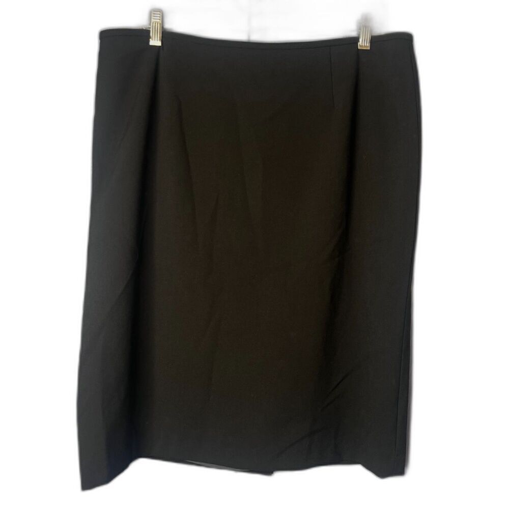 Calvin‎ Klein Basic Black Classic Straight Knee Length Skirt Size 16 Career Work